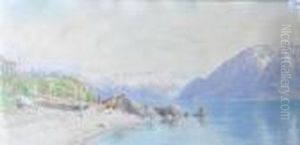 Extensiveitalian Mountain Lake Scene