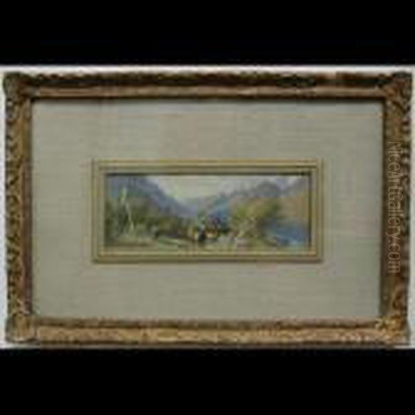 Woman With Cattle And Goats - view 1