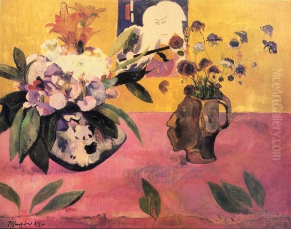 Still life with Japanese woodcut - view 1