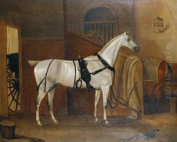 Horses In A Stable - view 1