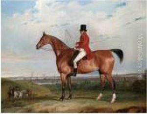 William Bolton Aspinall With The
Hooton, Cheshire Foxhounds, The River Mersey And Liverpool Beyond by Thomas Weaver
