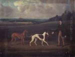 Hare Coursing On A Country Estate by Thomas Weaver