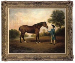 A Gentleman With His Hunter, An Extensive Landscape Beyond