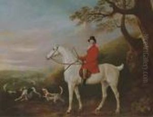 A Huntsman On A Grey Horse With Hounds In A Landscape, A Huntbeyond