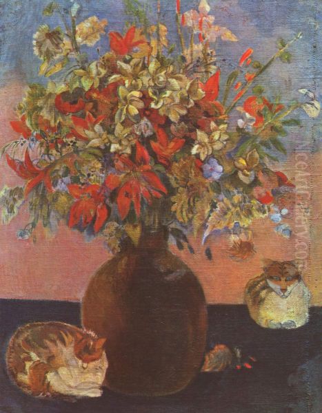 Flowers and cats - view 1
