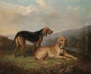 Bloodhounds In A Landscape