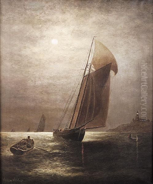 Sailing Ship At Twilight - view 1