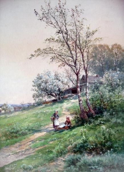 Pastoral Landscape With Figures - view 1