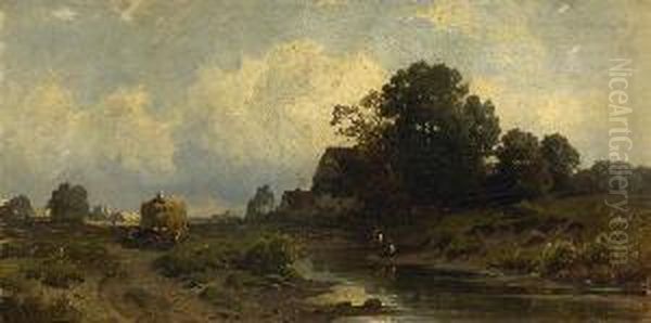 Bachlandschaft Mit
Bauernhausern. - view 1