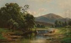 Cattle Watering In Summer by Paul Weber