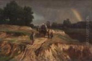 Bauern Mit Heuwagen Auf Dem
Heimweg Bei Abziehendem Gewitter. by Paul Weber