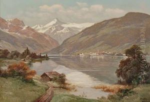 Zell Am Seemit Schneebedecktem Kitzsteinhorn by Paul Weber
