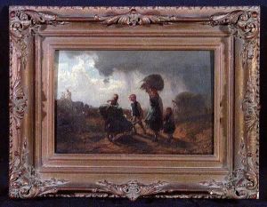 Peasants Fleeing An Approaching Storm by Paul Weber