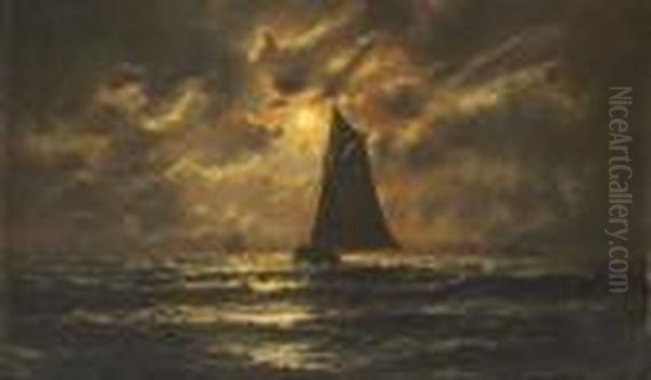 Fishing Boats At Moonlight - view 1