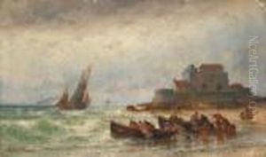 Fishermen On The Lakeshore
