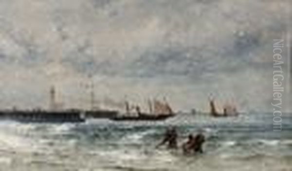 Binnenkomst Van De Vloot Bij Het Havenhoofd Van Boulogne - view 1