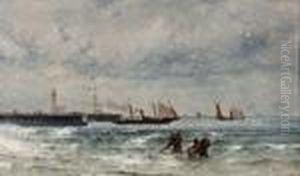 Binnenkomst Van De Vloot Bij Het Havenhoofd Van Boulogne