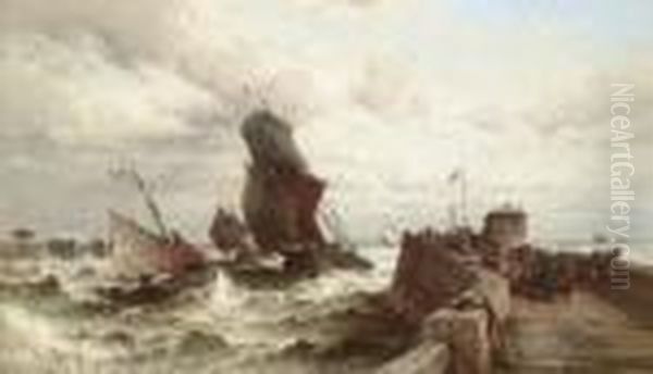 Ships Entering A Port In A Storm - view 1