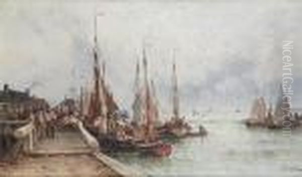 Fisherfolk On A Quayside - view 1