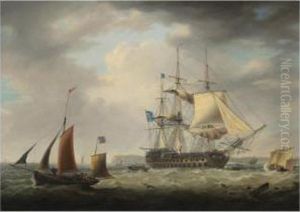H.m.s. Northumberland Off The 
South Foreland Commanded By Rearadmiral The Hon. Alexander Cochrane