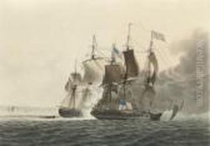 The Captain Broke, The Officer's Seamen & Marines Of His Majesty's Ship Shannon by George Webster