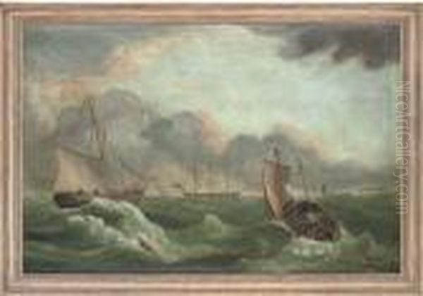 Vessels In A Swell, The Cliffs Of Dover Beyond - view 1