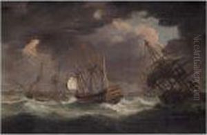 Man-o'-war And Other Shipping In A Storm