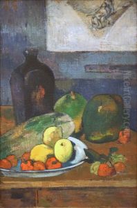 Still life before a pass by Paul Gauguin