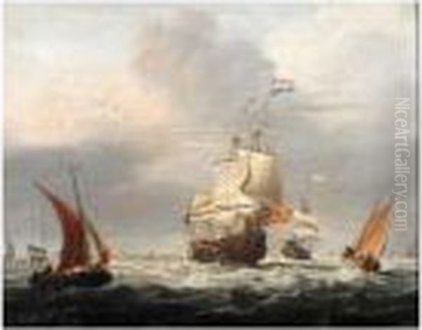 Estuary With Man-o'-war - view 1