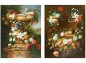 Still Life With Flower Garland And Niche