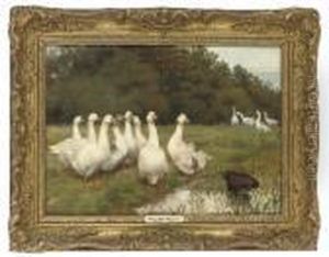 An Unusual Visitor by Herbert William Weekes