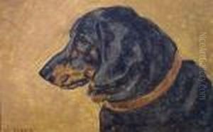 Black And Tan Dachshund by Herbert William Weekes