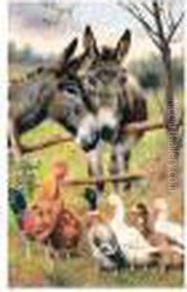 Donkey And Ducks - view 1