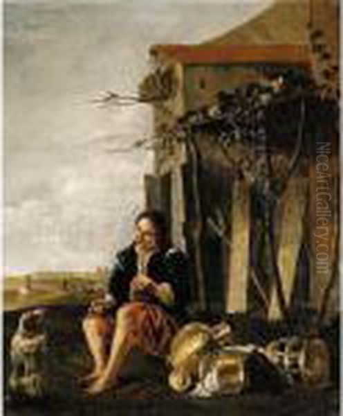 A Rustic Setting With A Boy And His Dog - view 1
