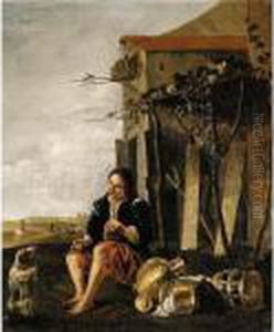A Rustic Setting With A Boy And His Dog A Rustic Setting With A Boy And His Dog