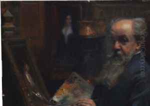 Portrait De L'artiste by Jean-Joseph Weerts