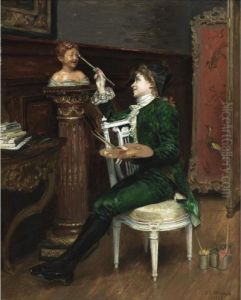 The Artist In The Studio by Jean-Joseph Weerts