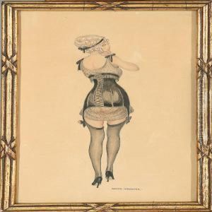A Graceful Woman Inlingerie by Gerda Wegener