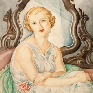 Lady In Front Of A Mirror