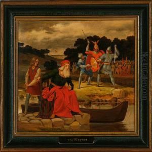 Scenery Fromthe Danish Myth About King Vermund And His Son Uffe