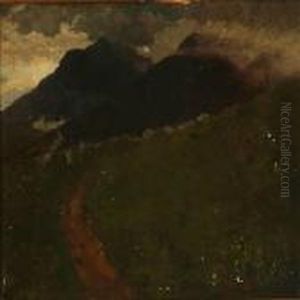 Norwegian Mountain Landscape by Bertha Wegmann