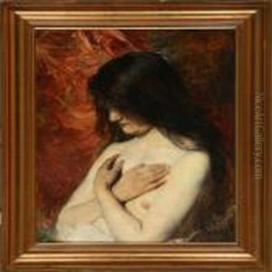 Study Of A Femalenude by Bertha Wegmann