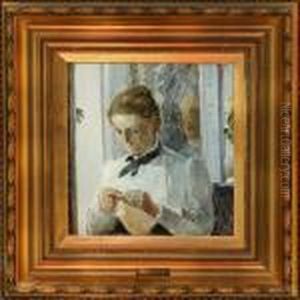 Woman With Herneedlework