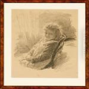 The Little Girl Erna Westphal In A Chair