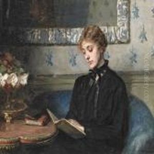 Portrait Of A Readingyoung Woman