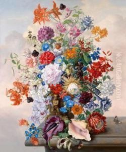 Groses, Dekoratives Blumenstillleben by Sebastian Wegmayr