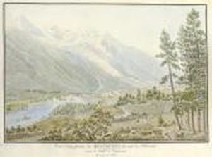 Vue D'une Partie Du Mont-blanc Du Cote De Salenche Dans La Vallee De Chamouni by Jakob Samuel Weibel