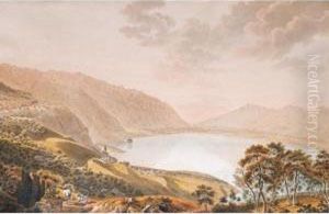 Vue Du Leman Depuis Les Hautes De Montreux, 1804 
View Of Lake Of Geneva From The Top Of Montreux, 1804 by Jakob Samuel Weibel