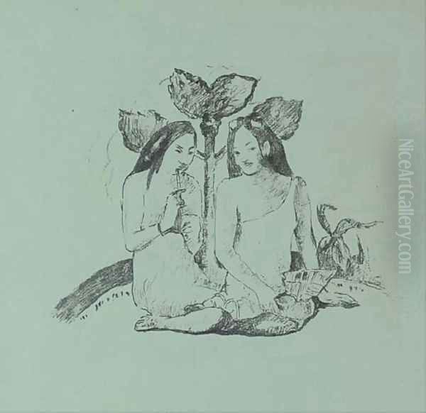 Deux Femmes Maories accroupies - view 1