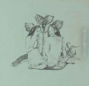 Deux Femmes Maories accroupies by Paul Gauguin